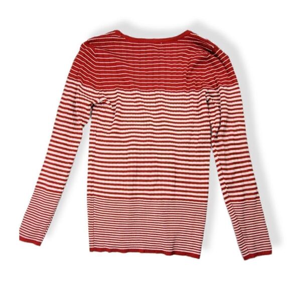 Liz Claiborne Rib knit Striped Top Large - Picture 2 of 3